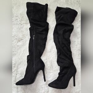 Elegant Black Women's Knee-High Boots